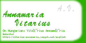 annamaria vitarius business card